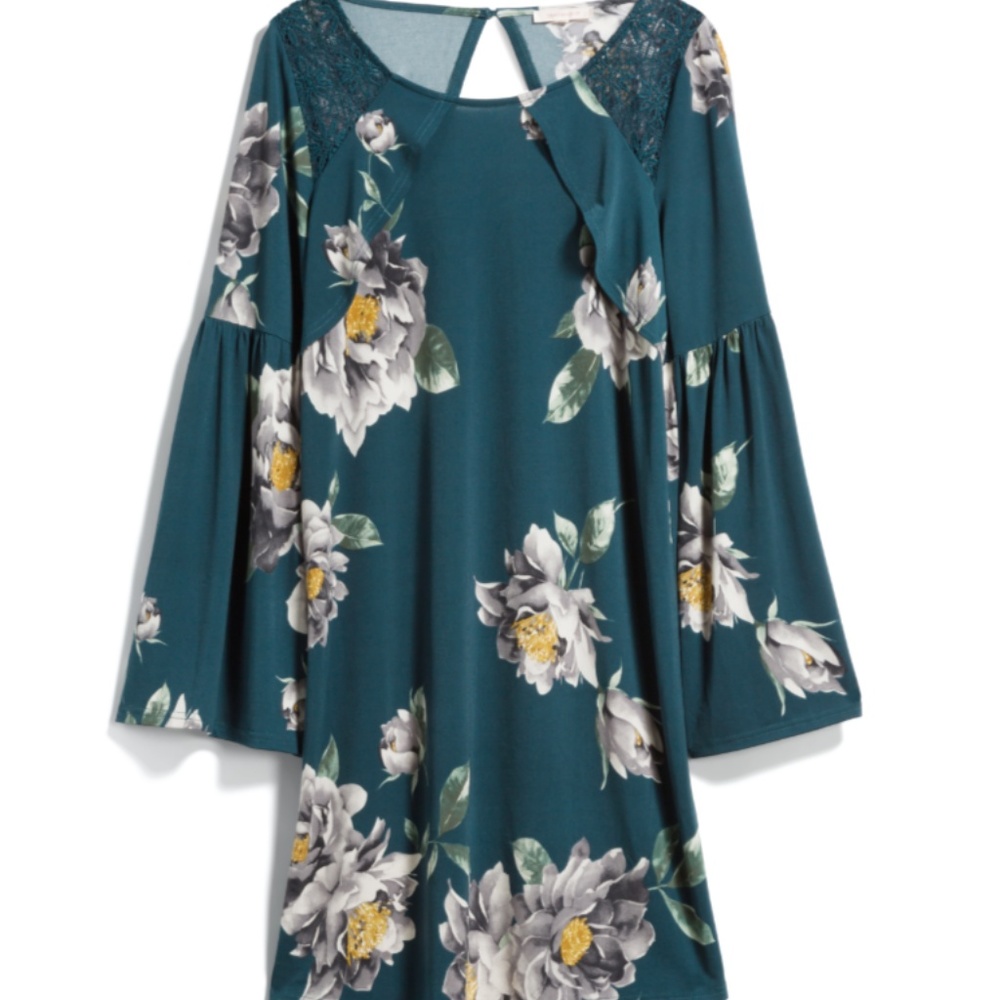 NWT Skies Are Blue Panina Knit Lace Detail Dress